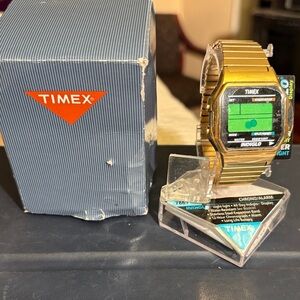 Timex Gold Digital Watch with Indiglo